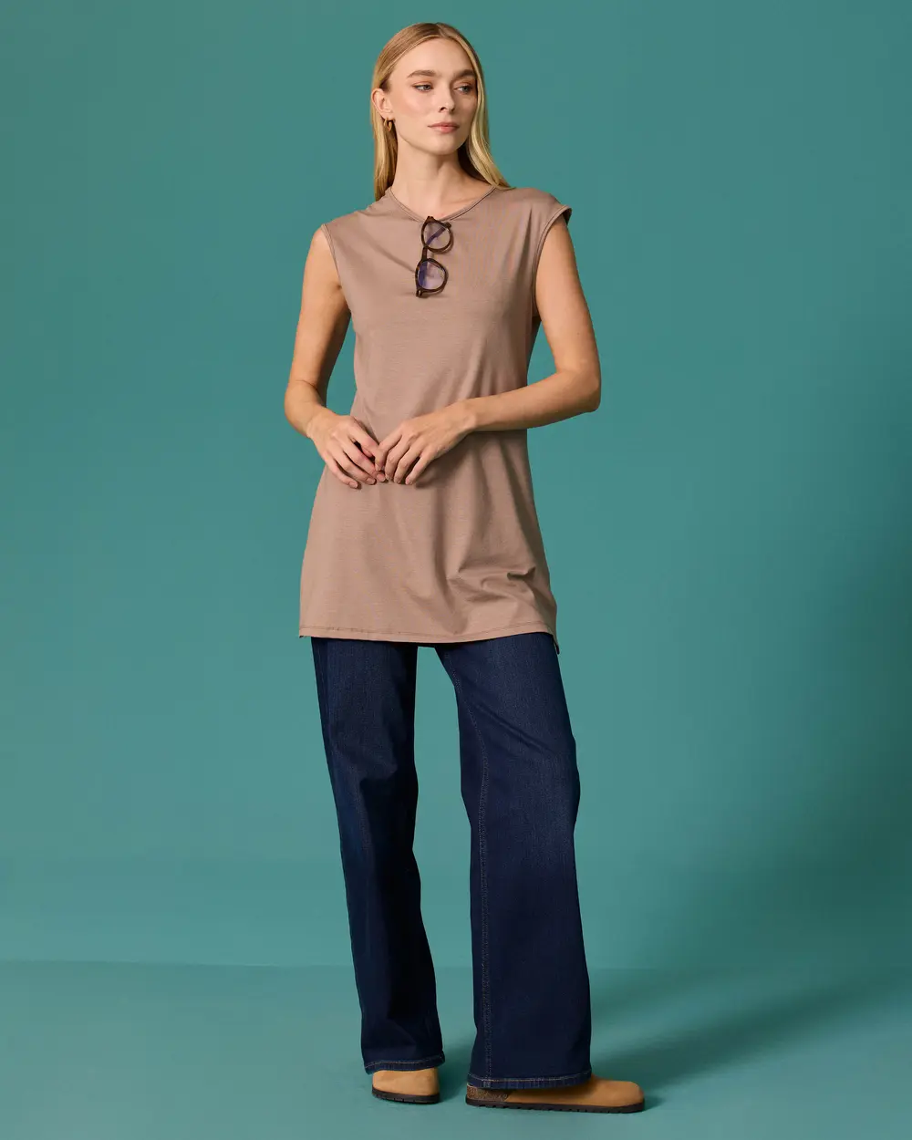 Oversized T-Shirt with a Round Neck