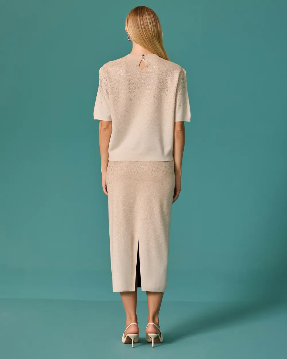 Stylish Knit Set with Bead Details