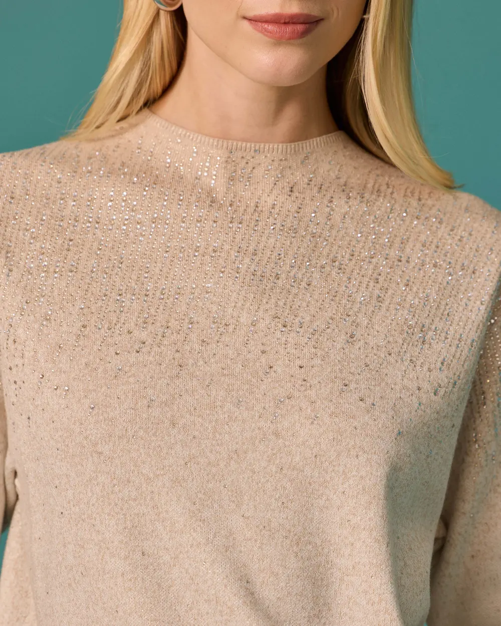 Stylish Knit Set with Bead Details