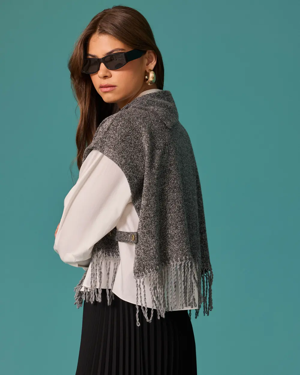 Poncho Shirt Set
