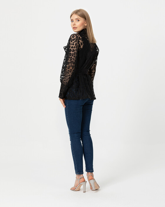 TULLE JACKET WITH SEQUINS DETAIL
