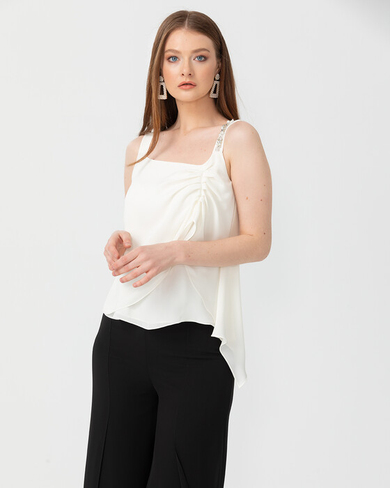 Bol Kesim Şifon Pantolon