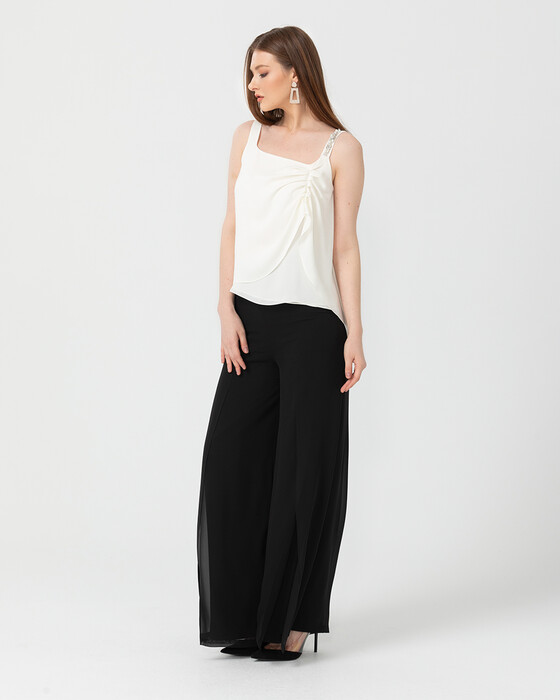 Bol Kesim Şifon Pantolon