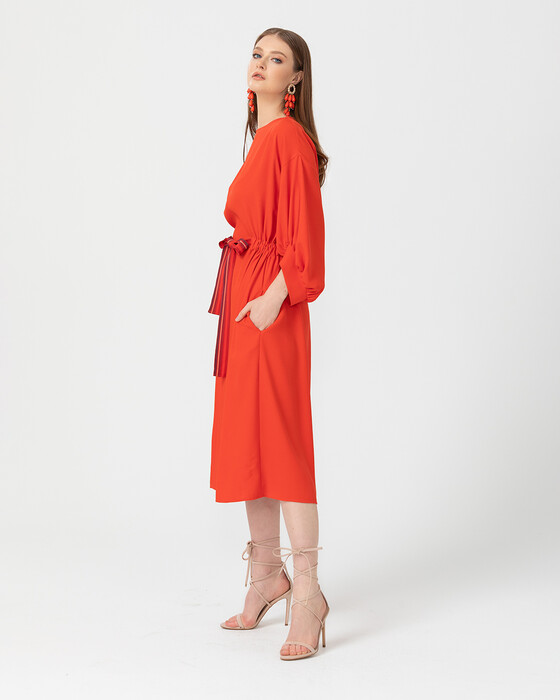 Önden Bağlamalı Elbise