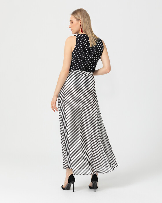 Volanlı Puantiyeli Bluz