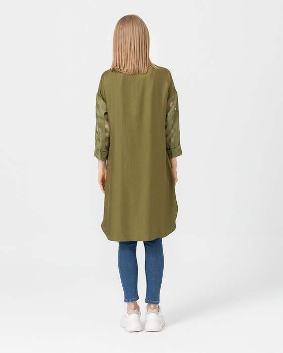 WIDE POCKET TUNÃ„Â°C WITH ZIPPER DETAIL