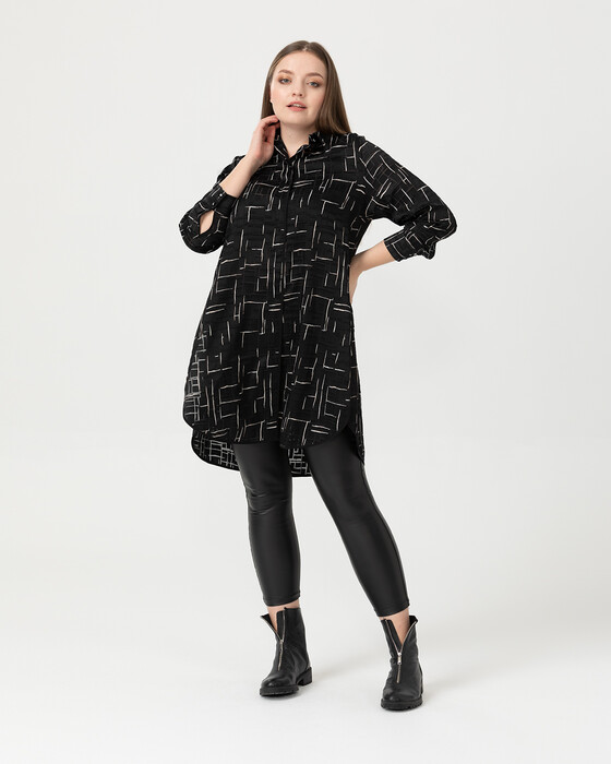 Büyük Beden Desenli Tunik
