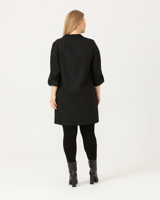 Büyük Beden Önden Düğmeli Tunik