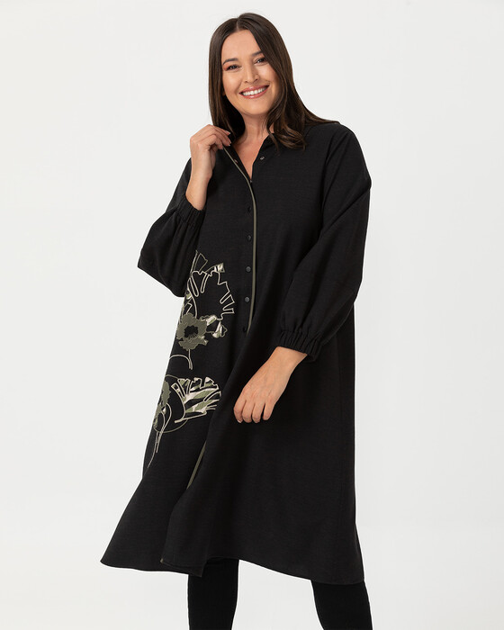 Büyük Beden Işleme Detaylı Tunik