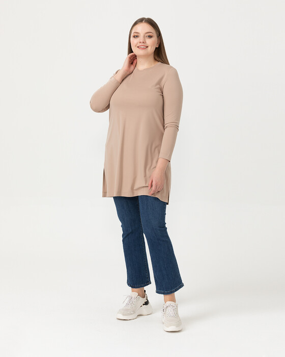PLUS SIZE ROUND COLLAR TUNIC