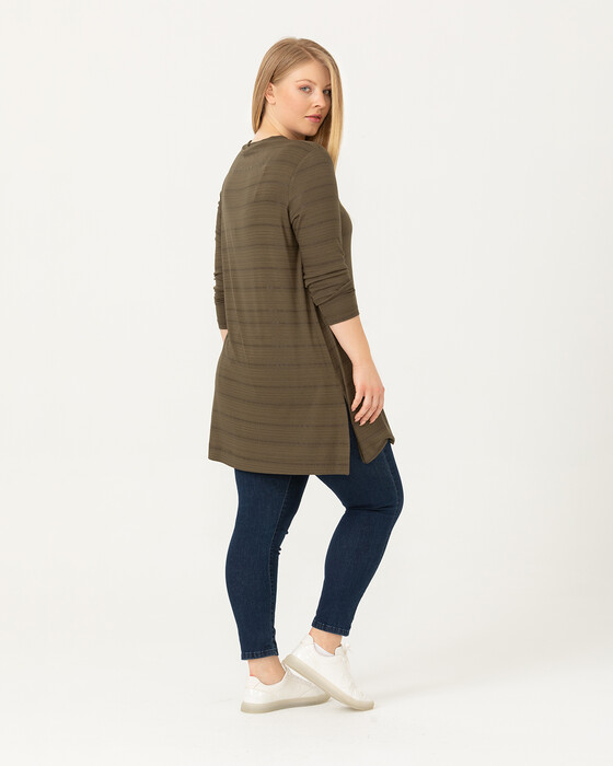 PLUS SIZE ROUND COLLAR TUNIC