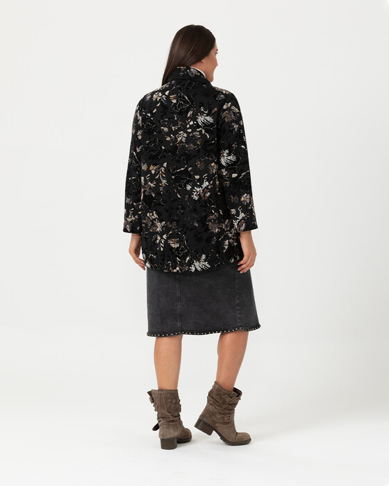 Büyük Beden Desenli Trençkot