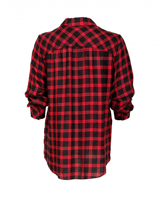 PLUS SIZE SHIRT WITH SQUARE PATTERN