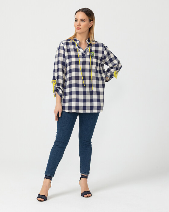 Büyük Beden Pötikareli Bluz