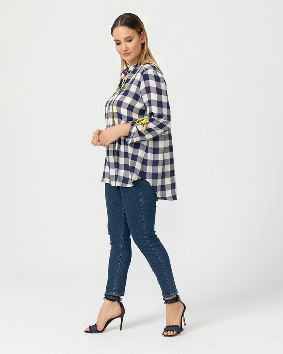 Büyük Beden Pötikareli Bluz