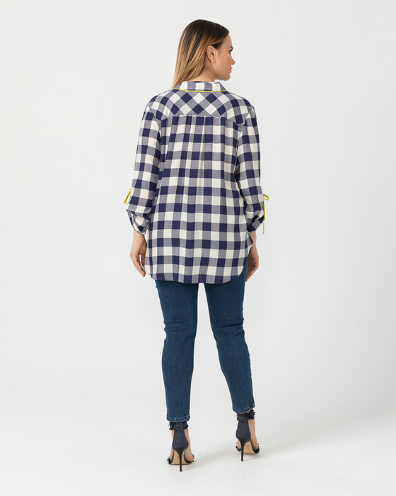 Büyük Beden Pötikareli Bluz