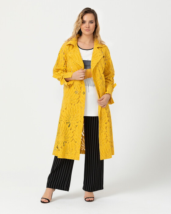 Büyük Beden Dantel Ceket