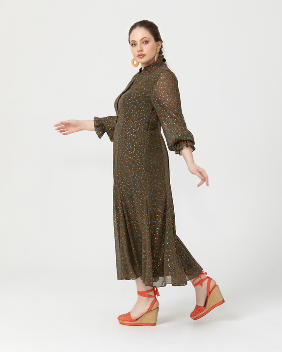 Büyük Beden Desenli Elbise