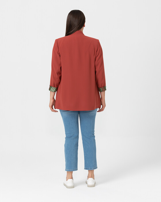 PLUS SIZE FILLET POCKET BLAZER JACKET