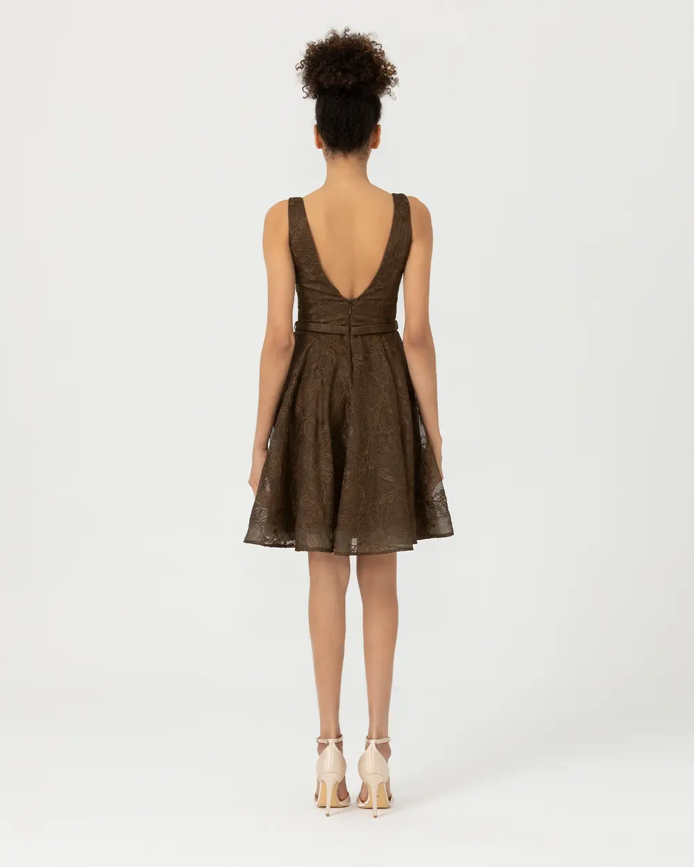 A Kesim V Yaka Keten Abiye