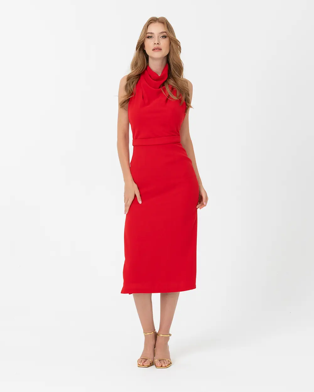 Dar Form Degaje Yaka Krep Abiye