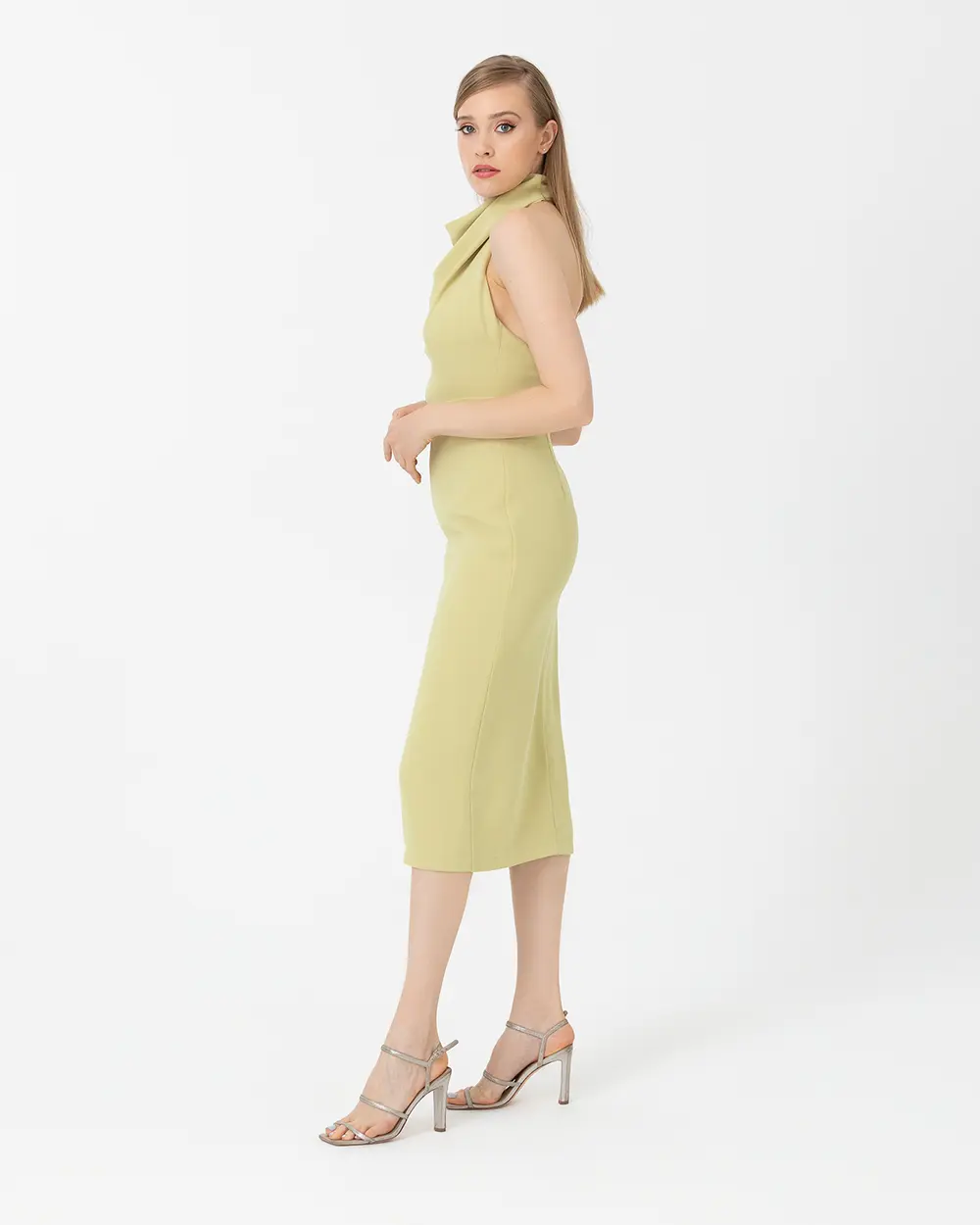 Dar Form Degaje Yaka Krep Abiye