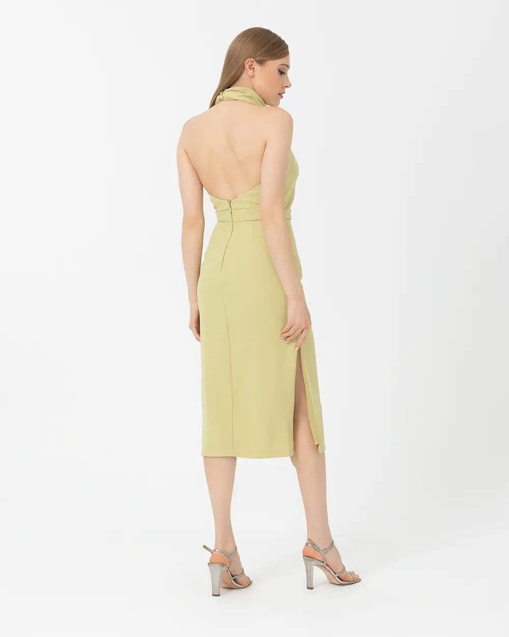 Dar Form Degaje Yaka Krep Abiye