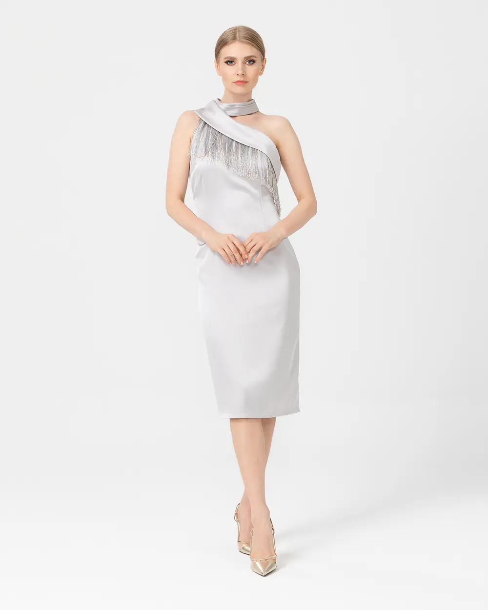 Slim Form Satin Evening Dress