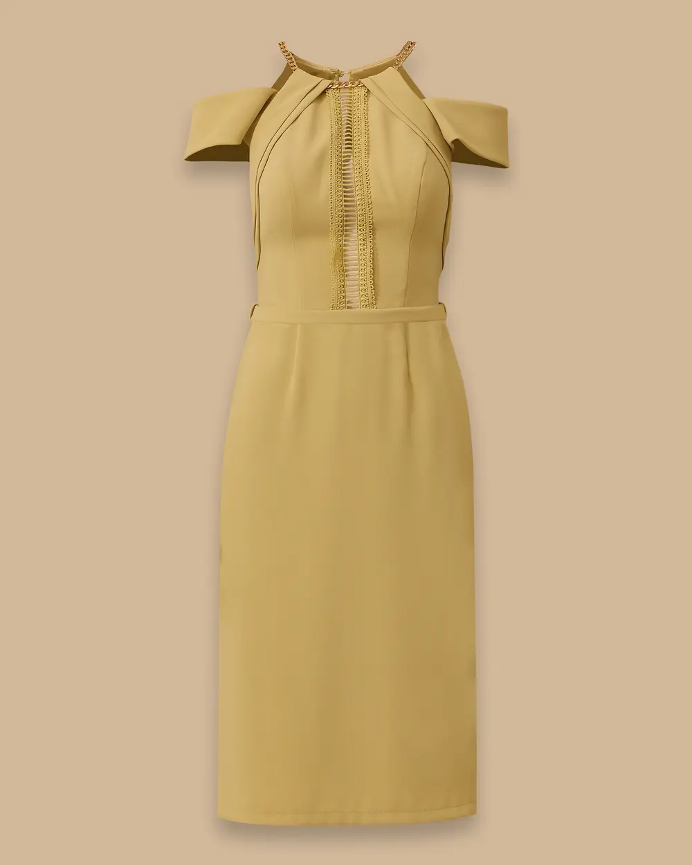 Dar Form Halter Yaka Krep Abiye