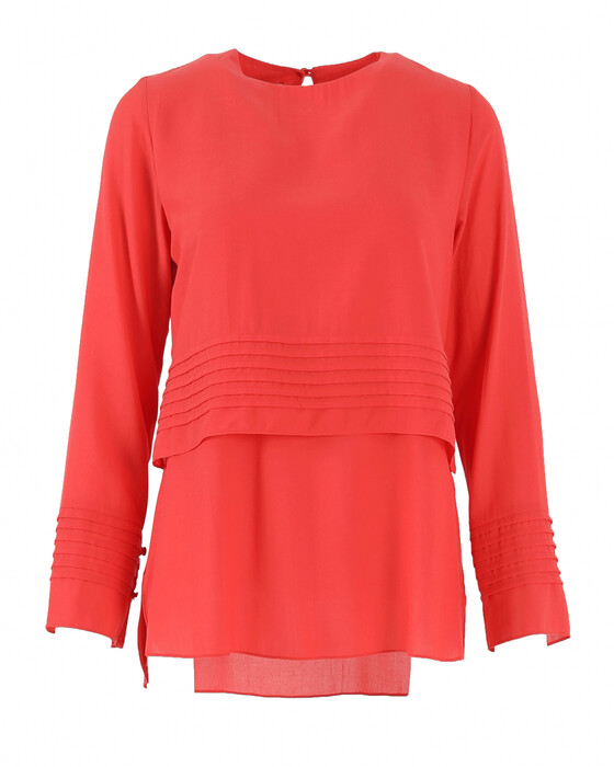 Uzun Kollu Şifon Bluz