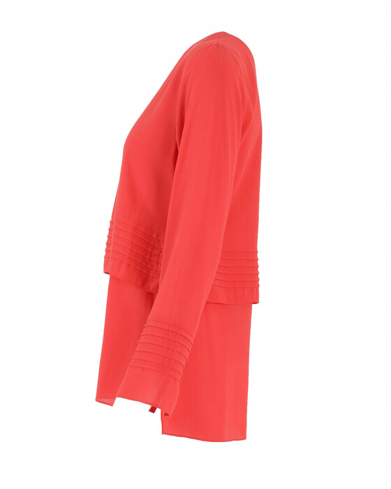 Uzun Kollu Şifon Bluz