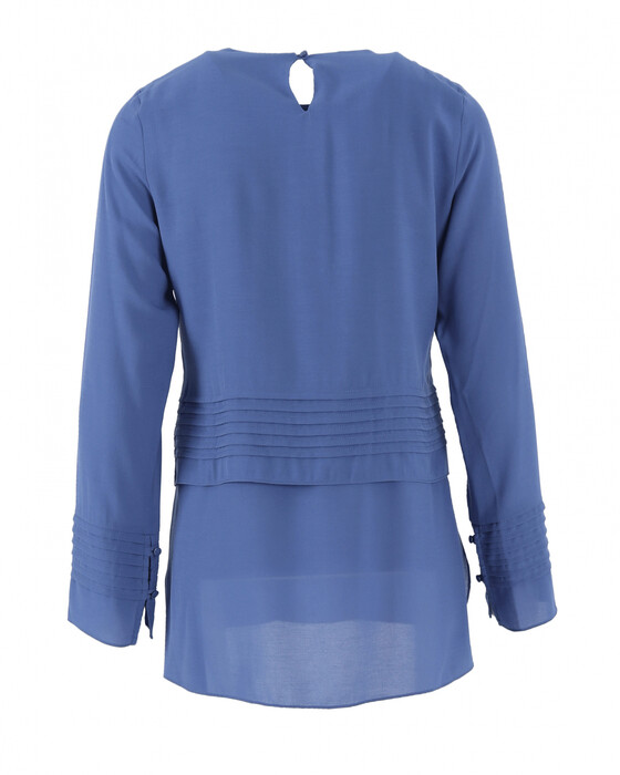 Uzun Kollu Şifon Bluz