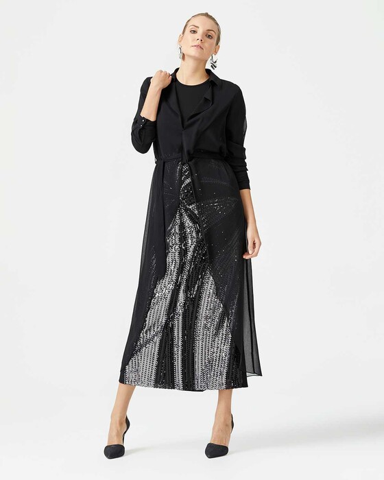 Iç Bluzlu Şifon Tunik