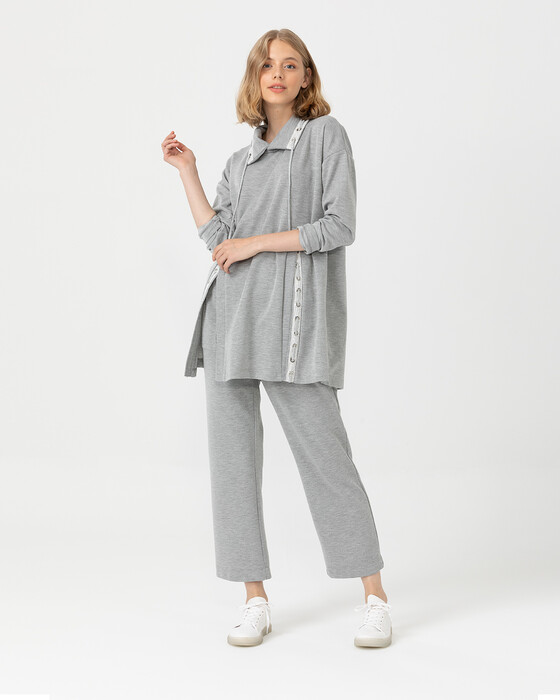 Simli Rahat Kesim Pantolon