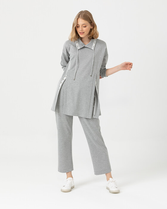 Simli Rahat Kesim Pantolon