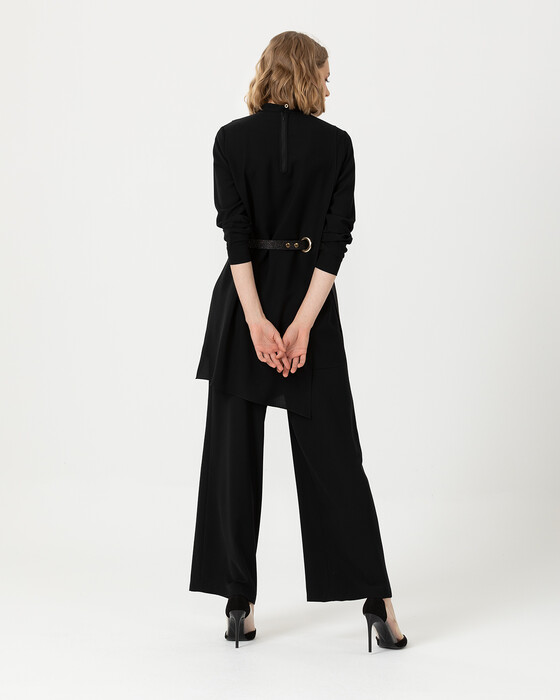 Kemer Detaylı Şifon Tunik