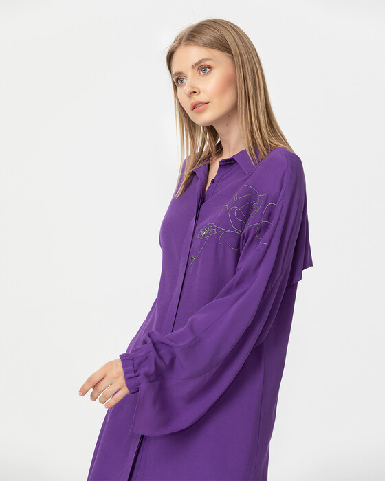 Volan Detaylı Gömlek Tunik