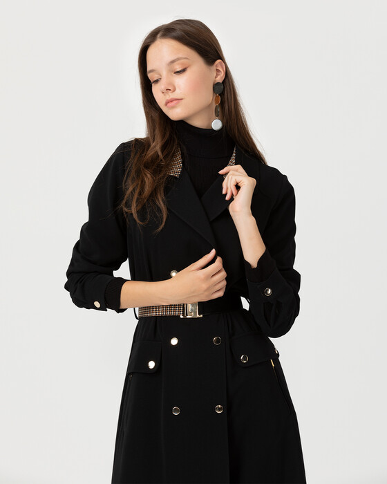 CAPE WITH BELT DETAIL