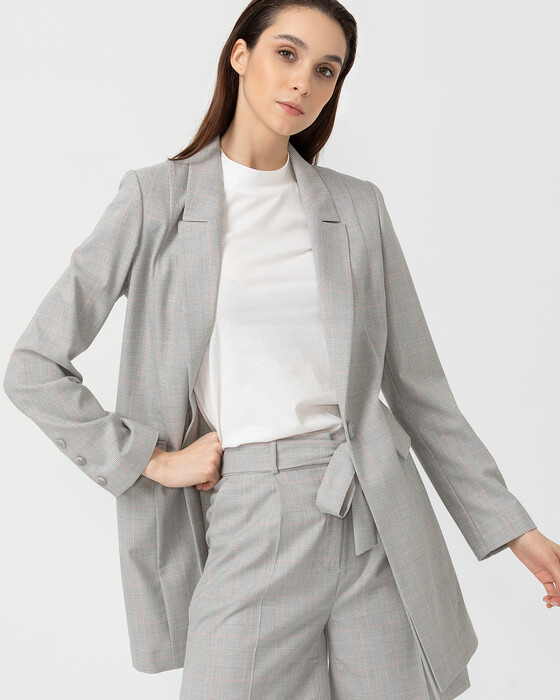 PLAID PATTERN JACKET