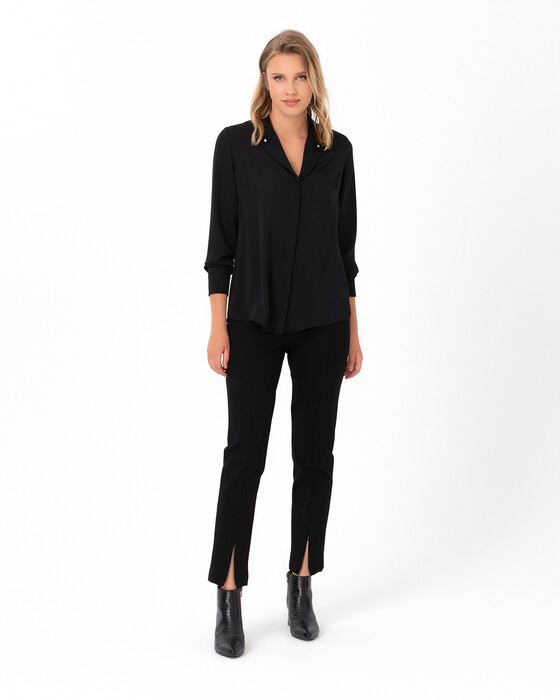 V Yakalı Uzun Kollu Bluz
