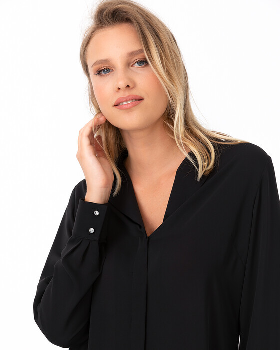 V Yakalı Uzun Kollu Bluz