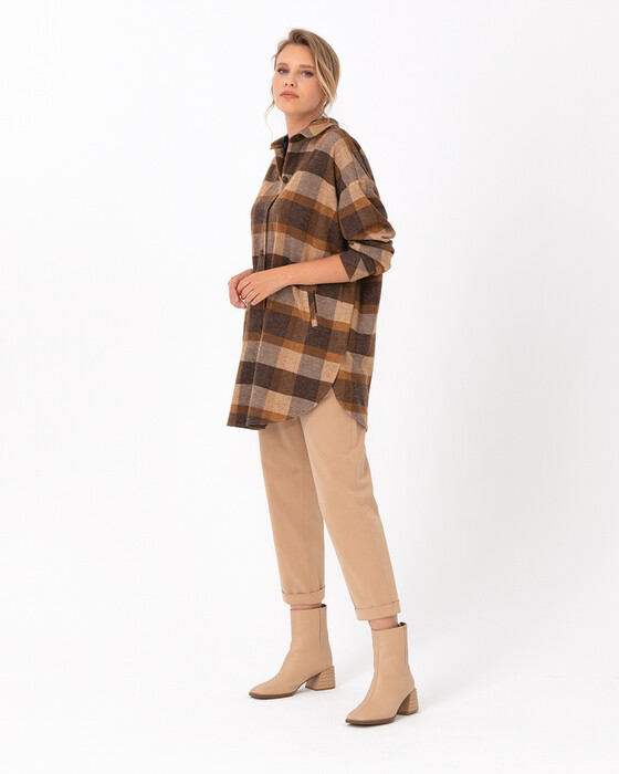 Kareli Oversize Gömlek