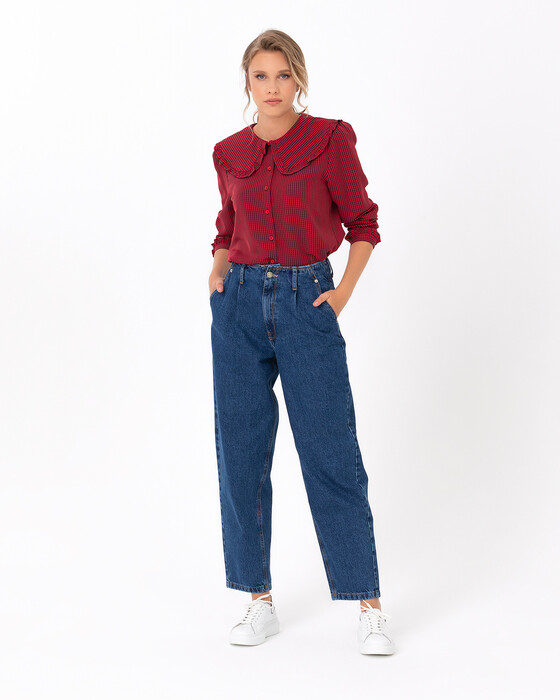 Bebe Yaka Kareli Gömlek