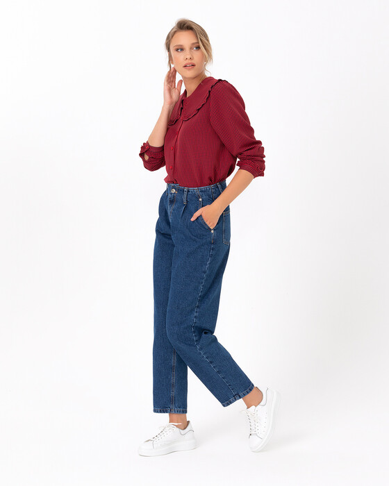 Bebe Yaka Kareli Gömlek