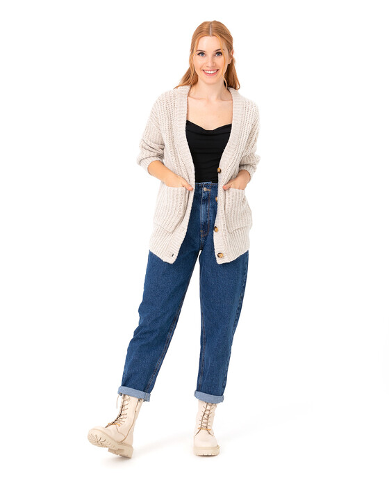 SEÇİL BUTTON KNITTED WOMEN'S CARDIGAN