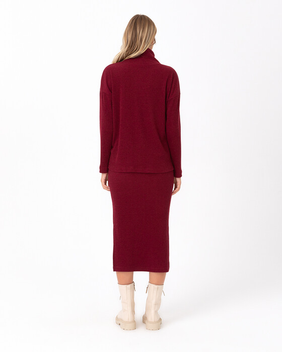 SEÇİL COLLAR DETAILED RIBBED KNITWEAR LOOK BLOUSE