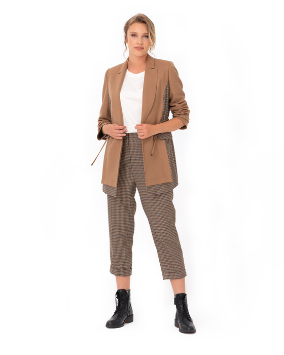 SEÇİL HOUNDSTOOTH CHECK PATTERN DETAILED JACKET