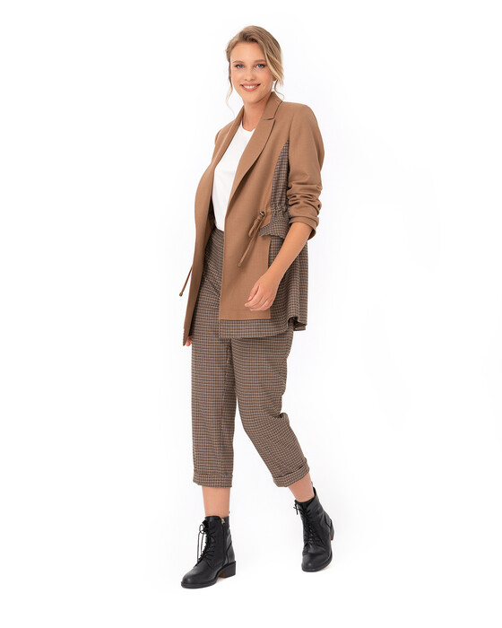 SEÇİL HOUNDSTOOTH CHECK PATTERN DETAILED JACKET