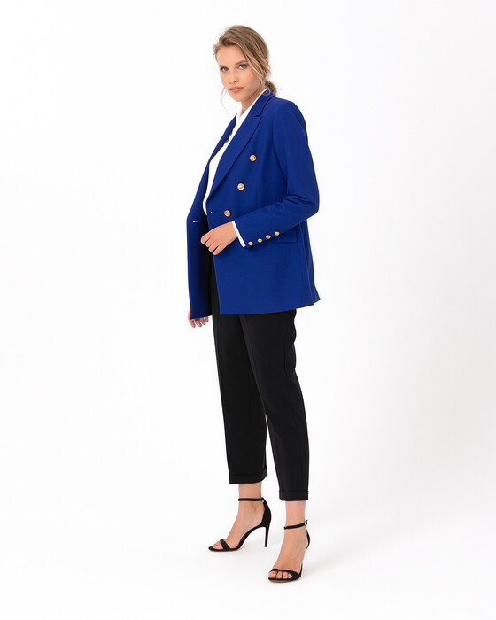 SEÇİL WOMEN'S BLAZER JACKET WITH GOLD BUTTONS