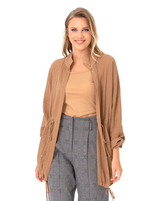 SEÇİL WOMEN'S JACKET WITH LACE-UP DETAIL
